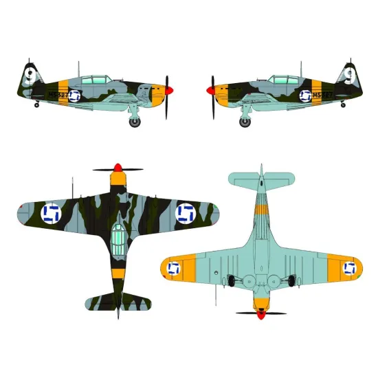 Dora Wings 48057 1/48 Morane-saulnier Ms 406c 1 Finnish Aces Plastic Model Kit