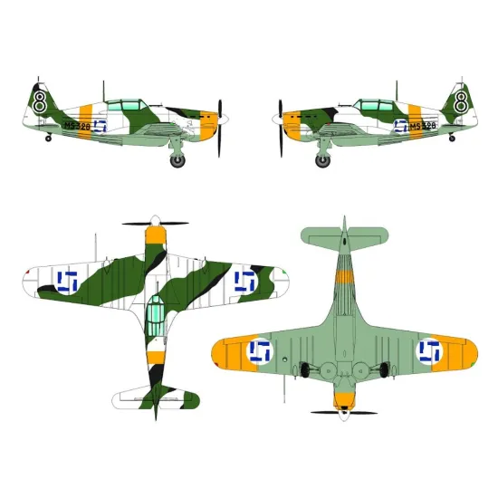 Dora Wings 48057 1/48 Morane-saulnier Ms 406c 1 Finnish Aces Plastic Model Kit