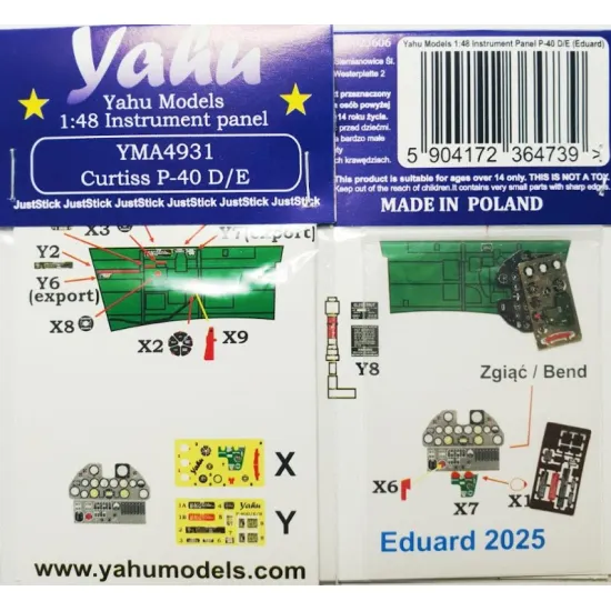 Yahu Model Yma4931 1/48 P-40 E Kittyhawk For Eduard