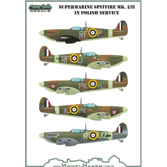 Modelmaker D72074 1/72 Spitfire Mk. I/Ii In Polish Service