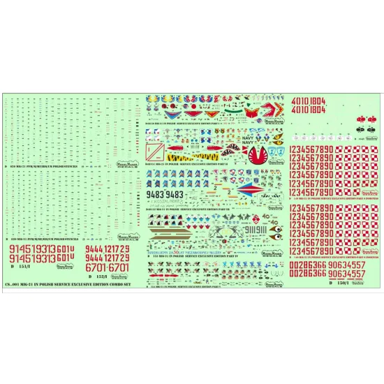 Model Maker Cs48001 1/48 Mig-21 In Polish Service Exclusive Edition Combo Set