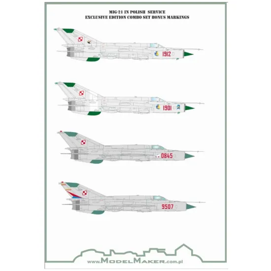 Model Maker Cs48001 1/48 Mig-21 In Polish Service Exclusive Edition Combo Set