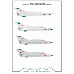 Model Maker Cs48001 1/48 Mig-21 In Polish Service Exclusive Edition Combo Set
