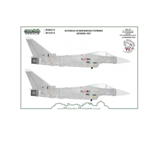 Model Maker D32213 1/32 Austrian Eurofighter Typhoon Generic Set