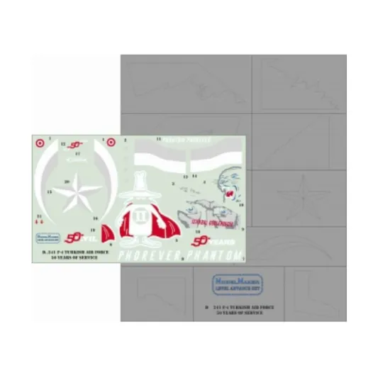 Model Maker D48241 1/48 F-4 Turkish Air Force 50 Years Of Service Kalkoamnie / Maski