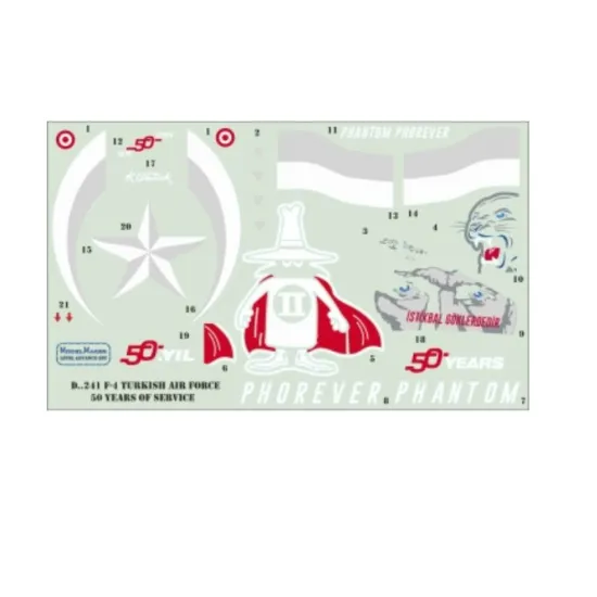 Model Maker D48241 1/48 F-4 Turkish Air Force 50 Years Of Service Kalkoamnie / Maski