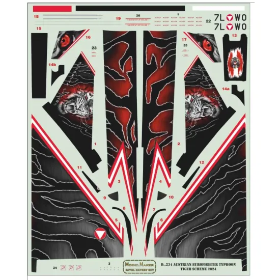 Model Maker D72234 1/72 Austrian Eurofighter Typhoon Tiger Scheme 2024