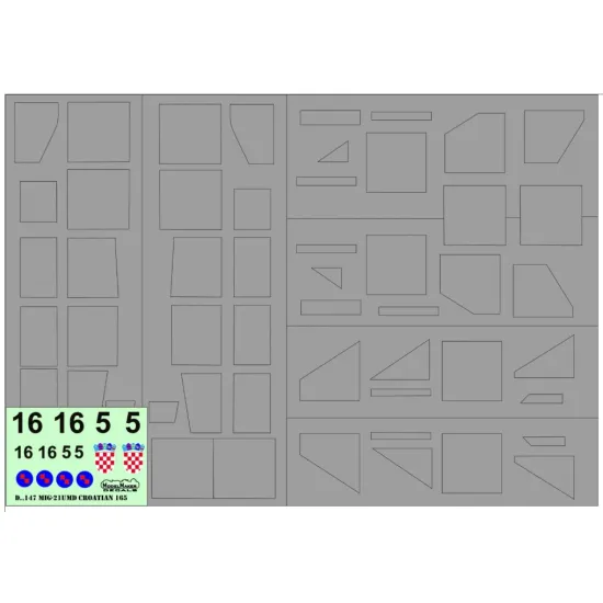 Model Maker Md32147 1/32 Mig-21umd Croatian 165 Display Plane