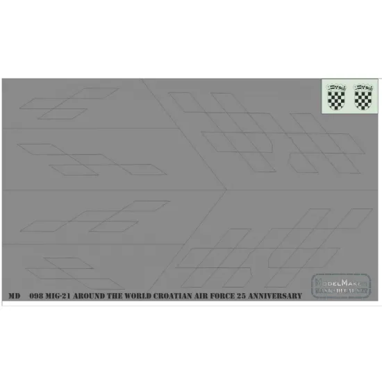 Model Maker Md72098 1/72 Mig-21 Around The World Croatian Air Force 25 Anniversary