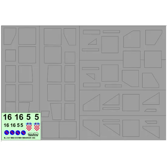 Model Maker Md72147 1/72 Mig-21umd Croatian 165 Display Plane