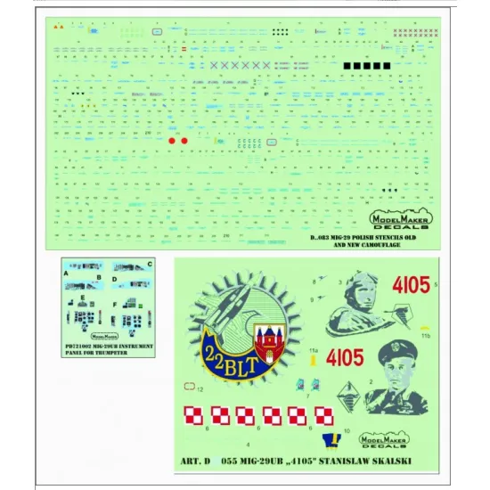 Model Maker Mm73004 1/72 Mig-29ub 4105 Stanislaw Skalski