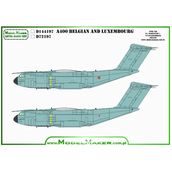 Model Maker D144197 1/144 A400 Belgium And Luxemburg