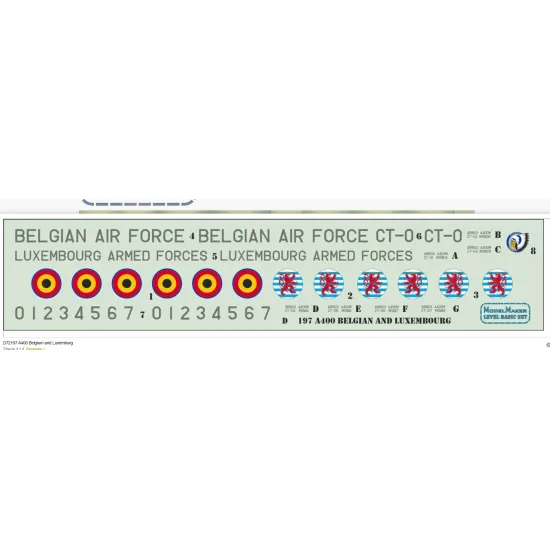 Model Maker D72197 1/72 A400 Belgium And Luxemburg