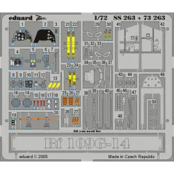 Photoetched set Bf 109G-14 Color, for Academy kit 1/72 Eduard SS263