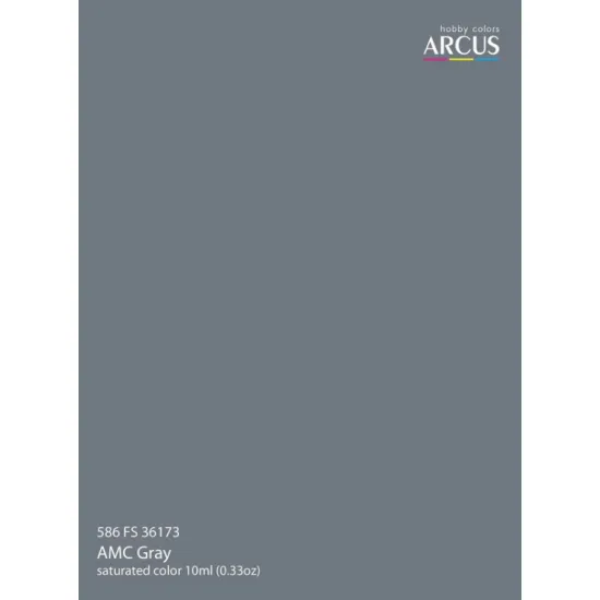 Arcus A586s Acrylic Paint Fs 36173 Amc Gray Saturated Color 10ml