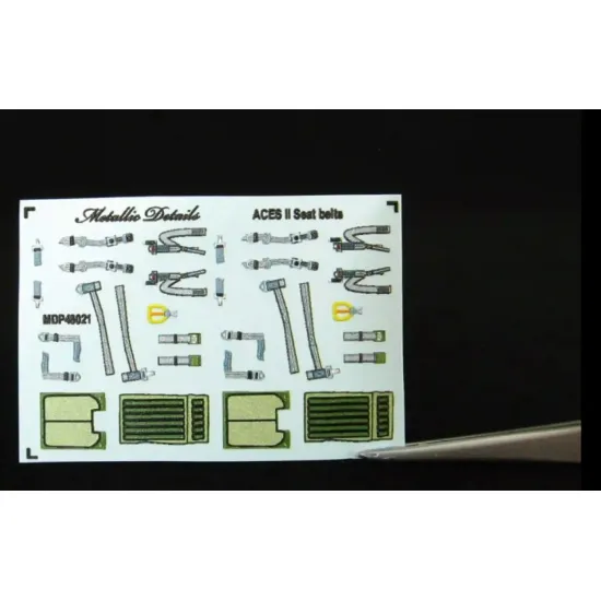 Metallic Details Mdp48021 1/48 Aces Ii Seat Belts
