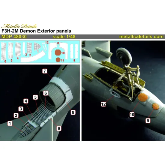Metallic Details Mdp48030 1/48 F3h-2m Demon Exterior Panels
