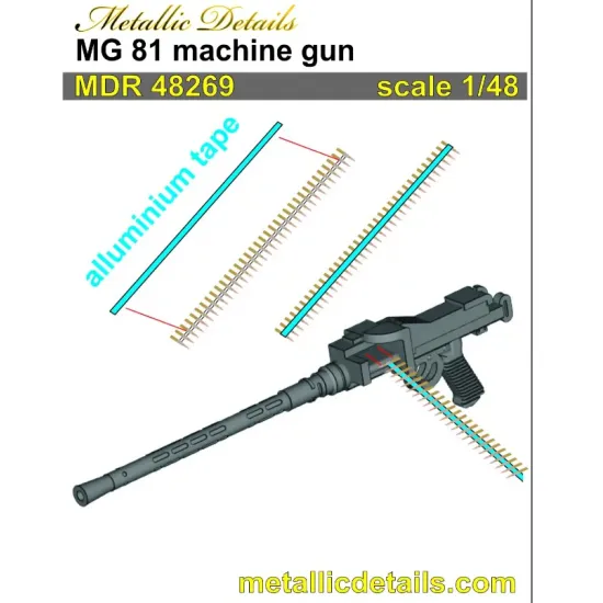 Metallic Details Mdr48269 1/48 Mg 81 Machine Gun