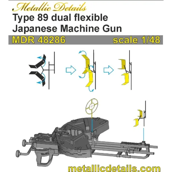Metallic Details Mdr48286 1/48 Type 89 Dual Flexible Japanese Machine Gun