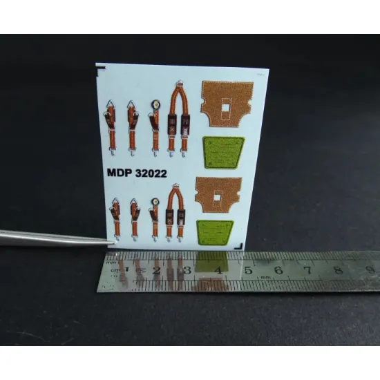 Metallic Details Mdp32022 1/32 France Seat Belts Wwii