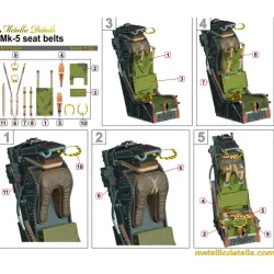 Metallic Details Mdp32024 1/32 Mk-5 Seat Belts