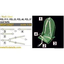 Metallic Details Mdp32027 1/32 Luftwaffe Wwii Aircrew Parachutes