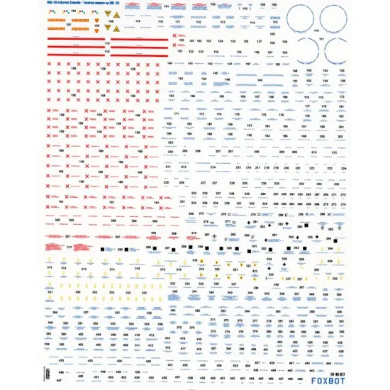 Foxbot 48-077 1/48 Mig-29 9-12 Fulcrum Stencils