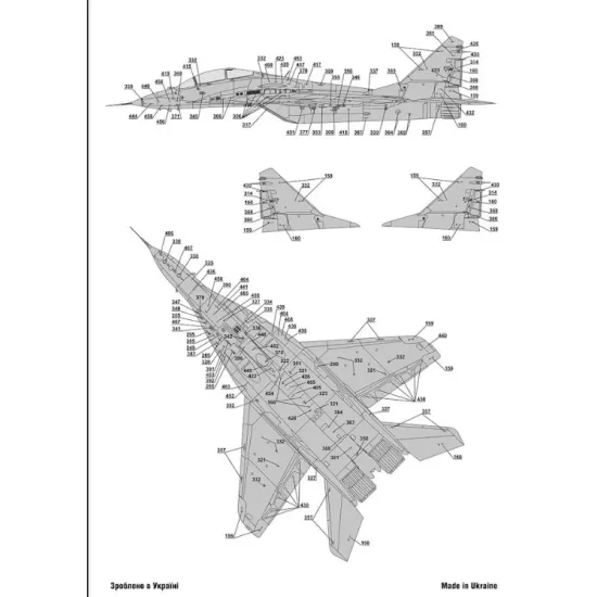 Foxbot 48-077 1/48 Mig-29 9-12 Fulcrum Stencils