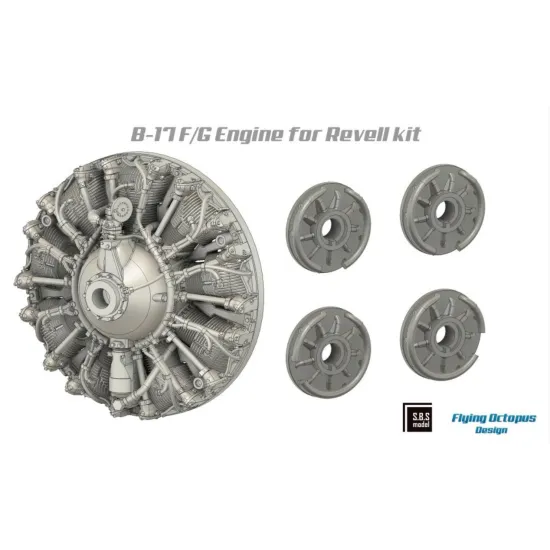 Sbs 72089 1/72 B-17f/G Engine Set For Revell Kit Sbs 72089 1/72 B-17f/G Engine Set For Revell Kit