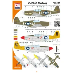 Cta Models 075 1/48 Decal For P-51b/C Mustang