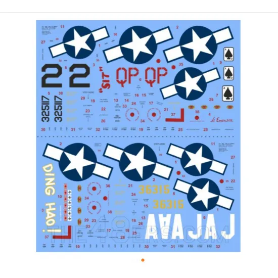 Cta Models 075 1/48 Decal For P-51b/C Mustang