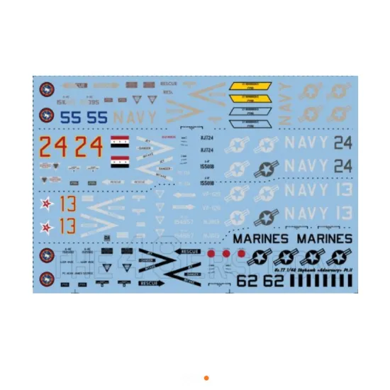 Cta Models 077 1/48 Decal For Skyhawk Adversary Ptii - Vf-126 2 Nfws2 4 Markings