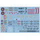 Cta Models 078 1/48 Decal For Skyhawk Adversary Pt Iii - Vf-126 Vf-127 Nfws 2 4 Markings