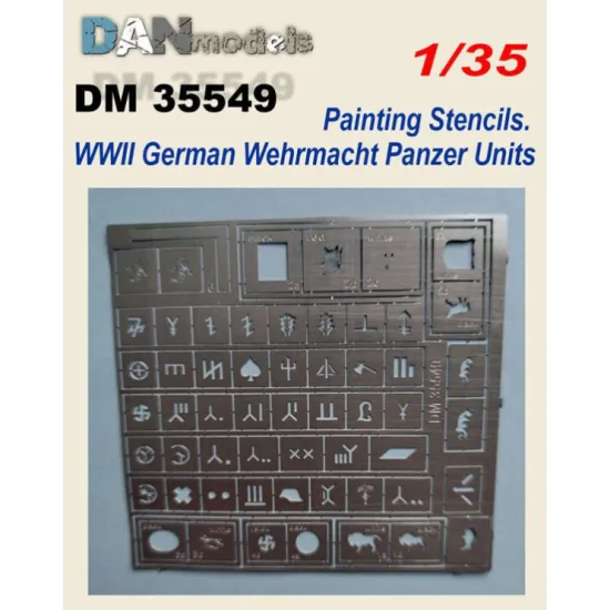 Dan Models 35549 1/35 Painting Stencils Wwii German Wehrmacht Panzer Units
