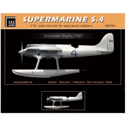 Sbs 7041 1/72 Supermarine S4 Schneider Trophy 1925 Resin Model Kit