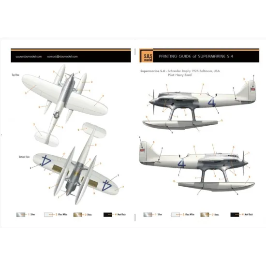 Sbs 7041 1/72 Supermarine S4 Schneider Trophy 1925 Resin Model Kit