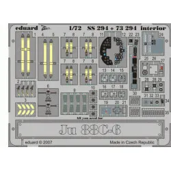 Photoetched set Ju 88C-6 interior self adhesive, for Hasegawa kit 1/72 Eduard SS294