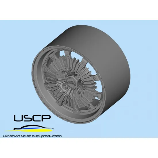 Uscp 24p192 1/24 3d Printed Resin Wheels Mugen Cf-48 15