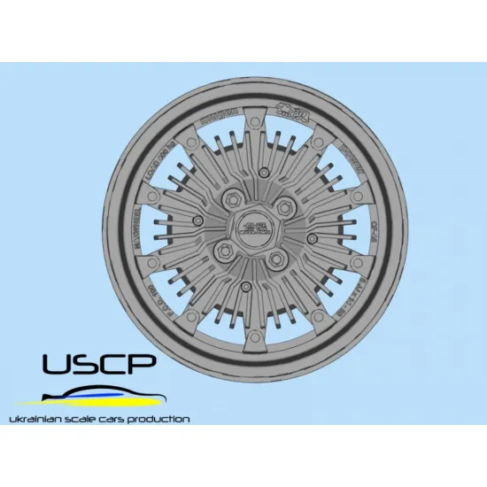 Uscp 24p192 1/24 3d Printed Resin Wheels Mugen Cf-48 15
