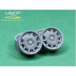 Uscp 24p192 1/24 3d Printed Resin Wheels Mugen Cf-48 15