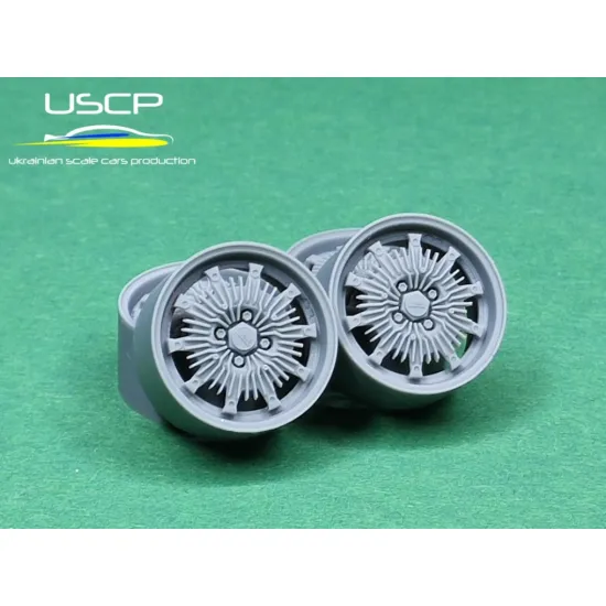 Uscp 24p192 1/24 3d Printed Resin Wheels Mugen Cf-48 15
