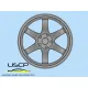 Uscp 24p042 1/24 3d Printed Resin Wheels Rota Ik-r 19