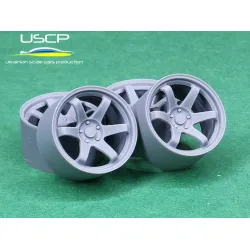 Uscp 24p042 1/24 3d Printed Resin Wheels Rota Ik-r 19