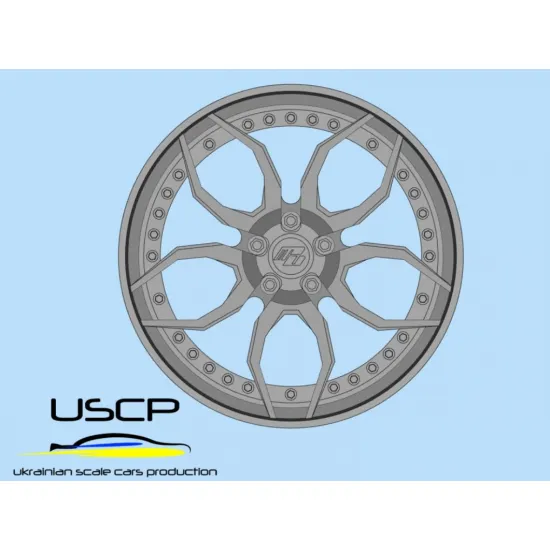 Uscp 24p113 1/24 3d Printed Wheels Prior Design Pd3 Forged 21