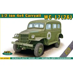Ace 72597 1/72 Wc-26 1/2 Ton Carryall Truck Plastic Model Kit