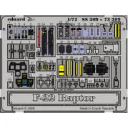 Photoetched set F-22 Raptor Color, for Revell kit 1/72 Eduard SS309