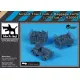 Black Dog A20001 1/200 Airport Tow Truck / Baggage Carts