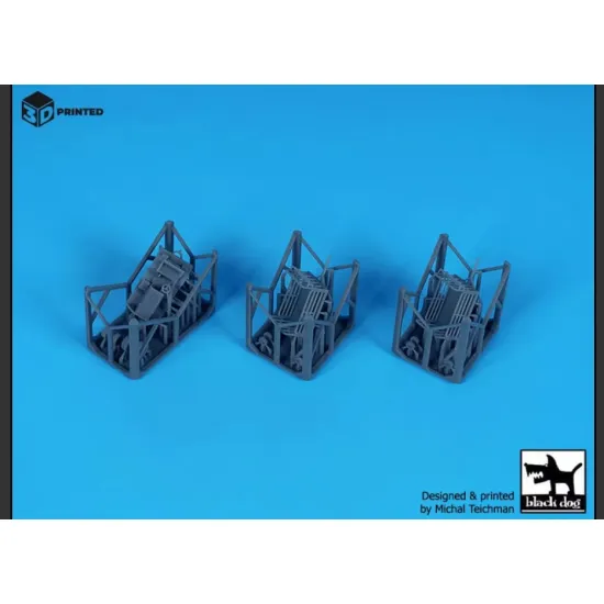 Black Dog A20001 1/200 Airport Tow Truck / Baggage Carts