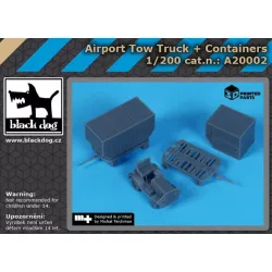 Black Dog A20002 1/200 Airport Tow Truck / Containers