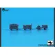 Black Dog A44001 1/144 Airport Tow Truck / Baggage Carts